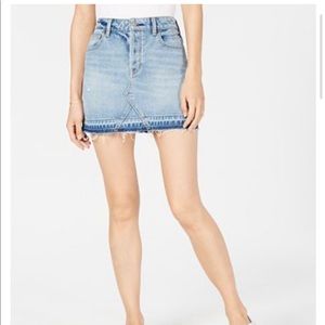 NWT Kendall + Kylie Denim Mini Skirt Distressed flirty